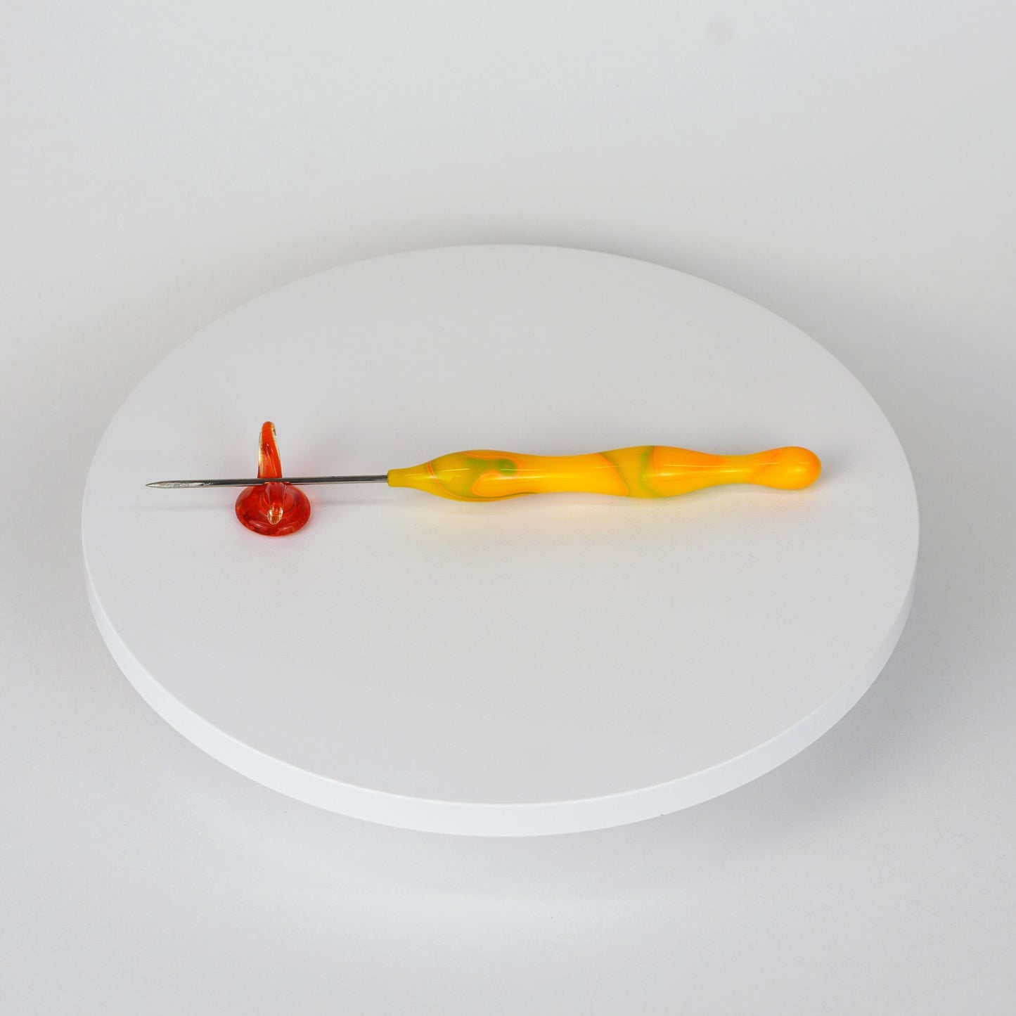 Pottery Needle Tool - Yellow Swirls - 180mm