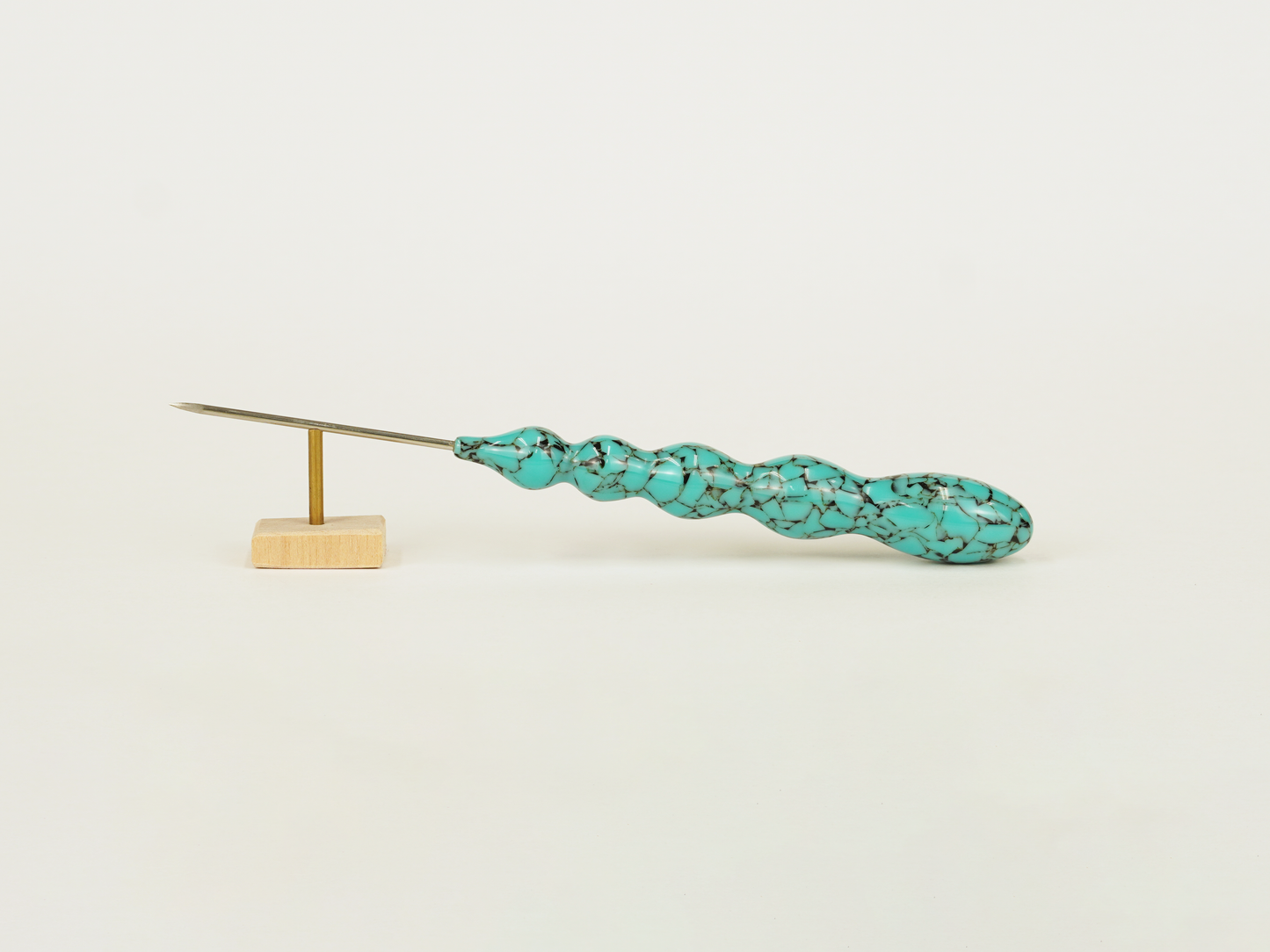 Pottery Needle Tool - Turquois Bloom - 180mm