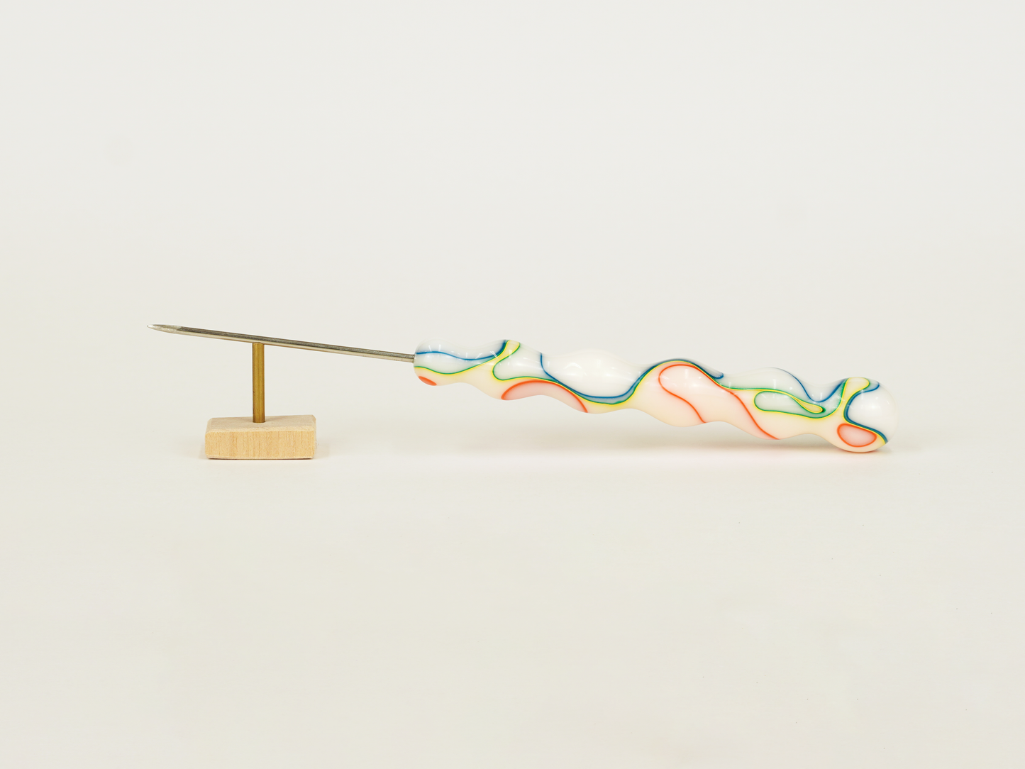 Pottery Needle Tool - Cotton Candy Swirl - 190mm