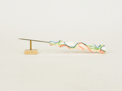 Pottery Needle Tool - Cotton Candy Swirl - 190mm